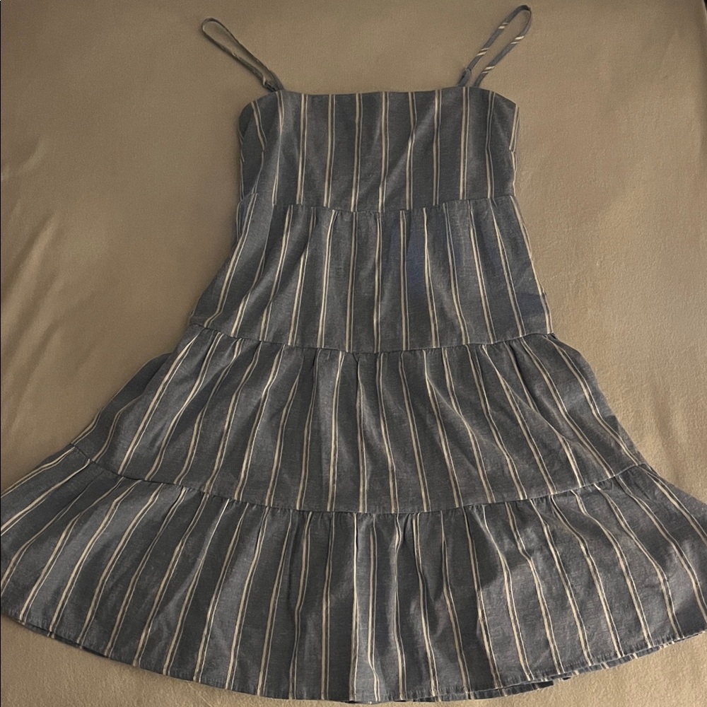Almost Famous Blue Striped Midi Dress